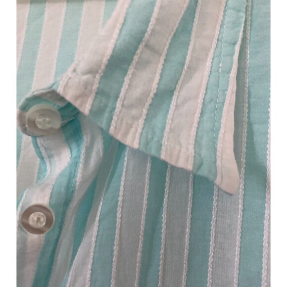 Izod Womens Button Down Shirt Striped 3/4 Cuffed Sleeves Size 2X - Picture 4 of 11